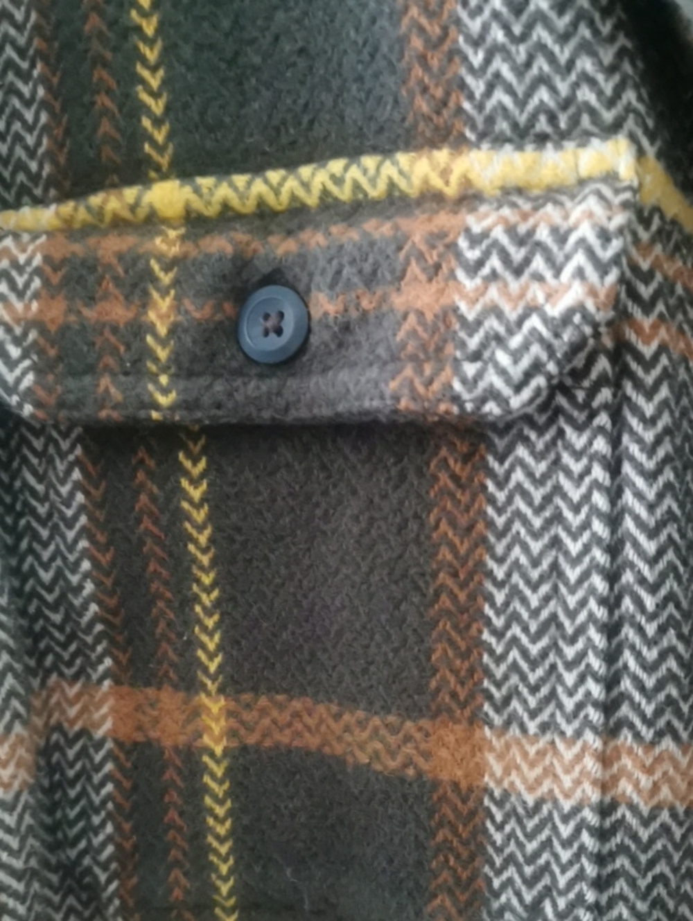 Woolrich Men's Unisex  Brown Plaid Wool-Blend Jacket. XL - Picture 3 of 8